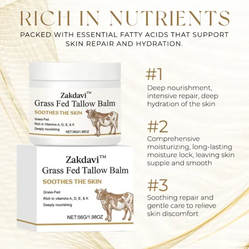 ZAKDAVI™ Grass Fed Tallow Balm